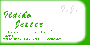 ildiko jetter business card